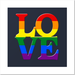 LOVE Rainbow Gay Pride LGBT Gay Rights Equality Posters and Art